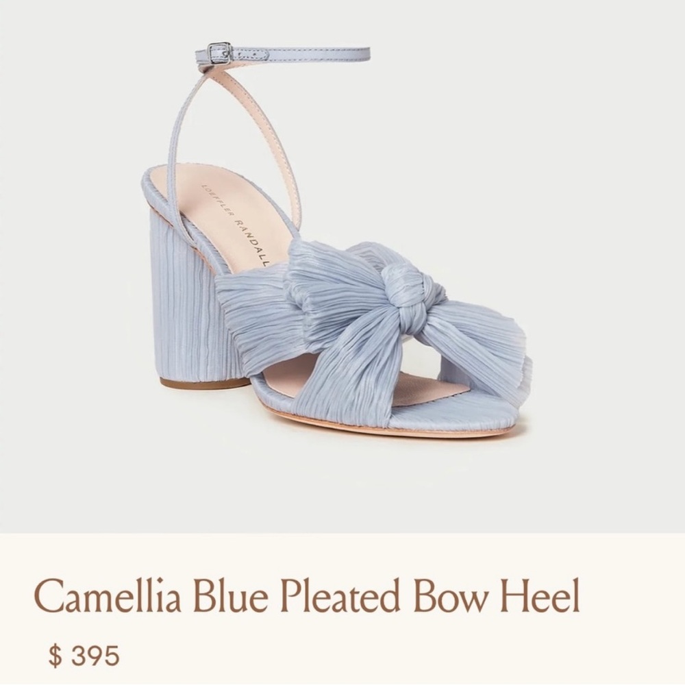 Loeffler Randall Camellia pleated bow heel